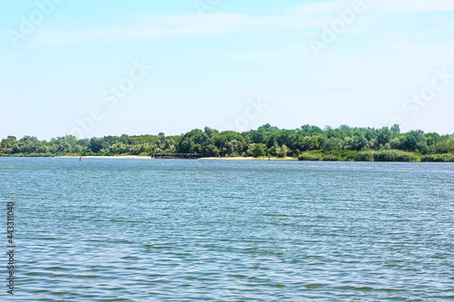 River summer time. Natural landscape