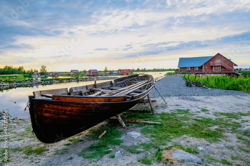 Fotografie Fischerdorf Ruderboot Svedjehamn Kvarkens skärgård Finnland vibes skandinavisch