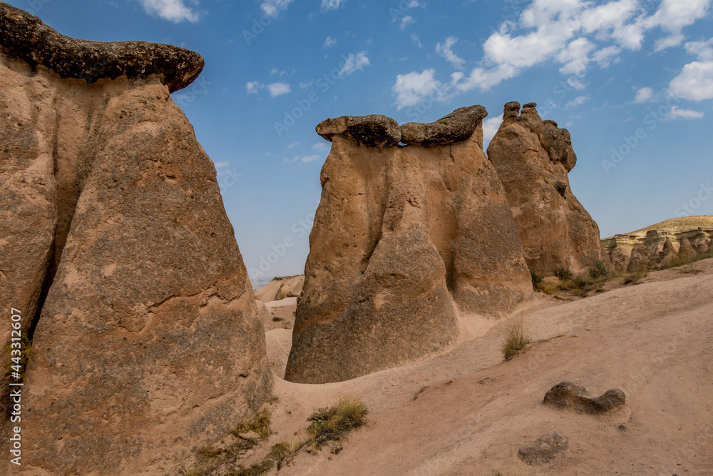 The infamous fairy chimneys of Cappadocia, Turkey