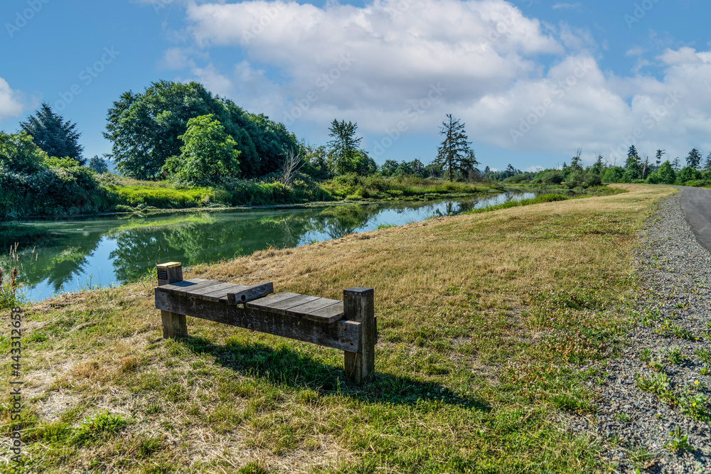 River along the river front trail in Langus Park Washington River along the river front trail in Langus Park Washington