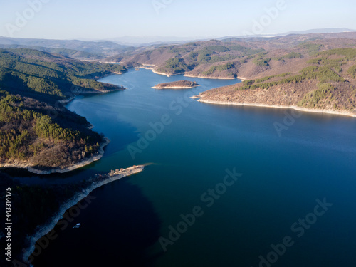 Aerial view of Topolnitsa Reservoir, Bulgaria © Stoyan Haytov