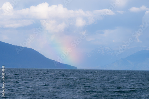 Rainbow, Landscape of the Inside Pasage in South East Alaska