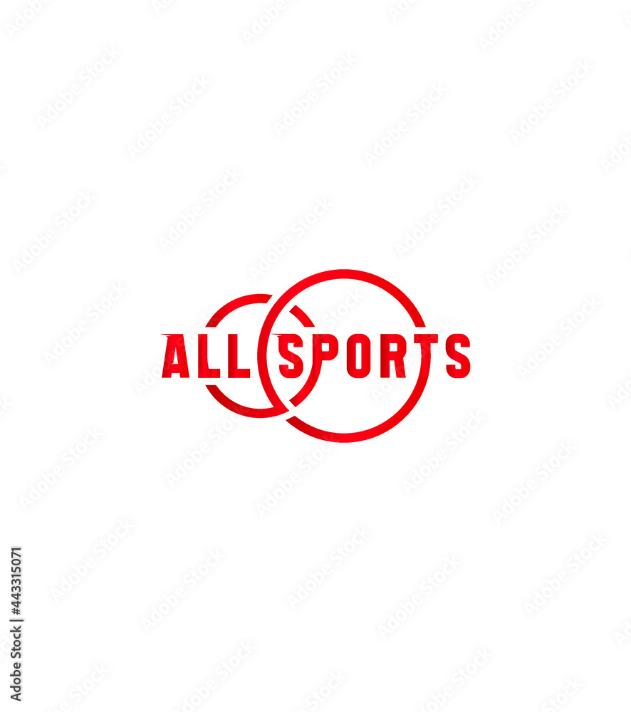 All Sports creative modern vector logo template All Sports creative modern vector logo template
