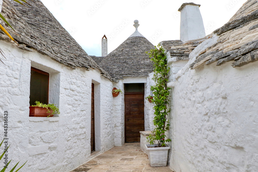 The famous Trulli in the Old Town of Alberobello, Puglia, Italy - UNESCO heritage