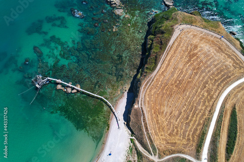 The Punta Aderci Nature Reserve was established in 1998. It offers one of the most beautiful stretches of coast in Abruzzo and Italy with traditional fishing platform Trabocchi. Italy Vasto 