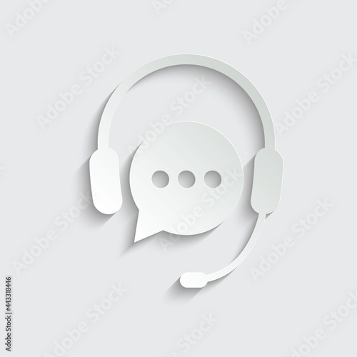 paper online support, call operator icon