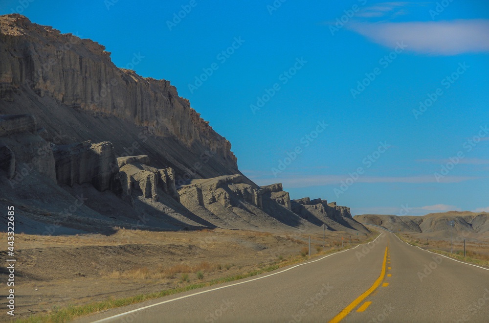 Factory Butte in Upper Blue Hills Wayne County, Utah close to Capitol Reef National Park. Factory Butte in Upper Blue Hills Wayne County, Utah close to Capitol Reef National Park.