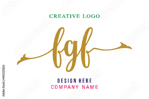 FGF lettering logo is simple, easy to understand and authoritative photo