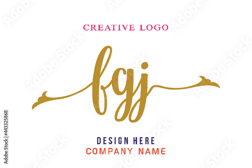 FGJ lettering logo is simple, easy to understand and authoritative photo