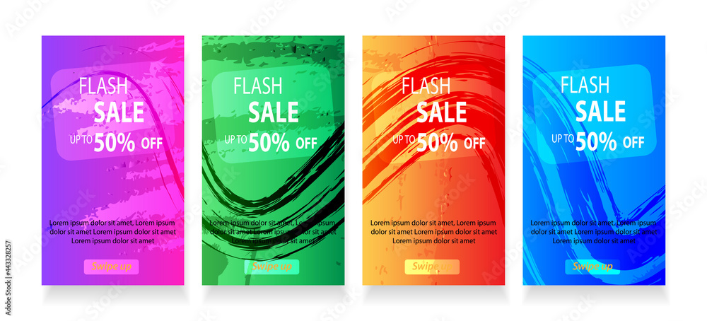 abstract mobile for flash sale banners. Sale banner template design, Flash sale special offer set - vector abstract mobile for flash sale banners. Sale banner template design, Flash sale special offer set - vector