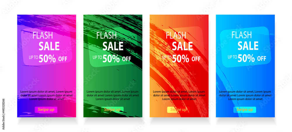 abstract mobile for flash sale banners. Sale banner template design, Flash sale special offer set - vector abstract mobile for flash sale banners. Sale banner template design, Flash sale special offer set - vector