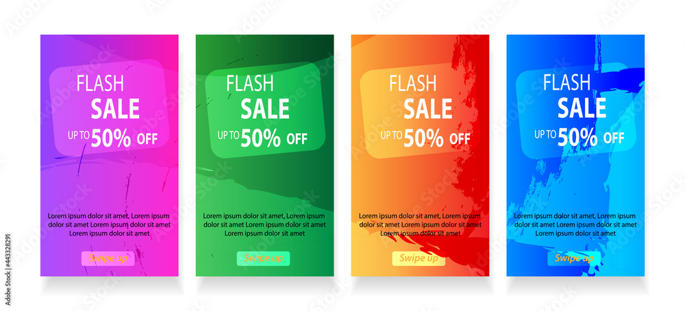 abstract mobile for flash sale banners. Sale banner template design, Flash sale special offer set - vector abstract mobile for flash sale banners. Sale banner template design, Flash sale special offer set - vector