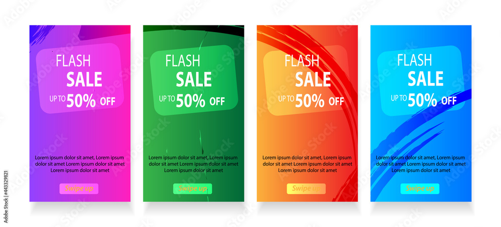 abstract mobile for flash sale banners. Sale banner template design, Flash sale special offer set - vector abstract mobile for flash sale banners. Sale banner template design, Flash sale special offer set - vector
