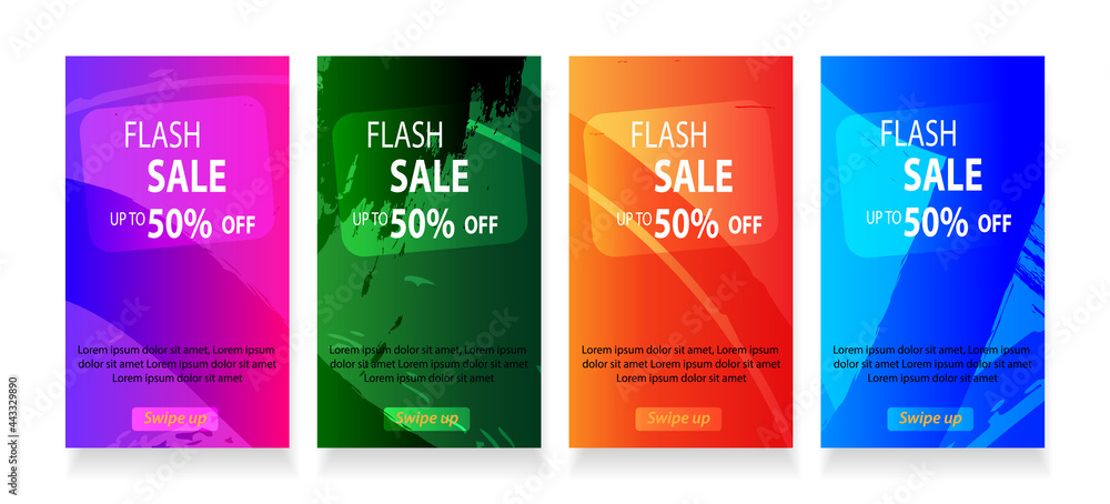abstract mobile for flash sale banners. Sale banner template design, Flash sale special offer set - vector abstract mobile for flash sale banners. Sale banner template design, Flash sale special offer set - vector