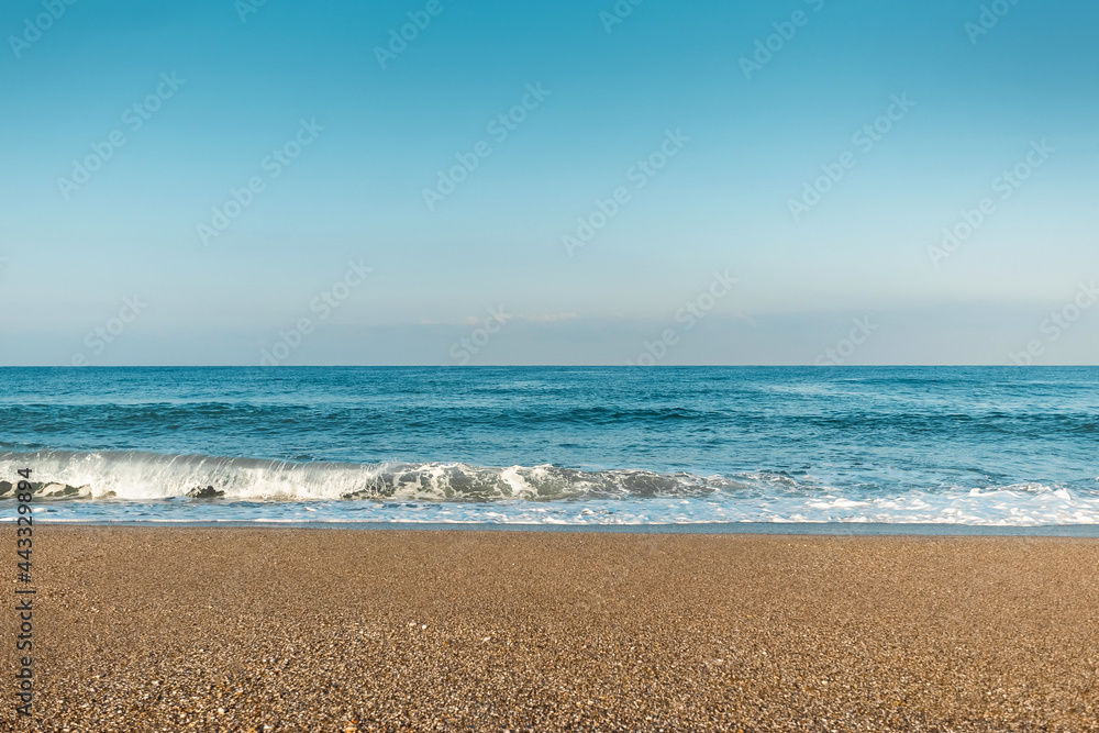 Blue Sea, Waves, Beach. Concept of vacation, rest on the sea. Blue Sea, Waves, Beach. Concept of vacation, rest on the sea.