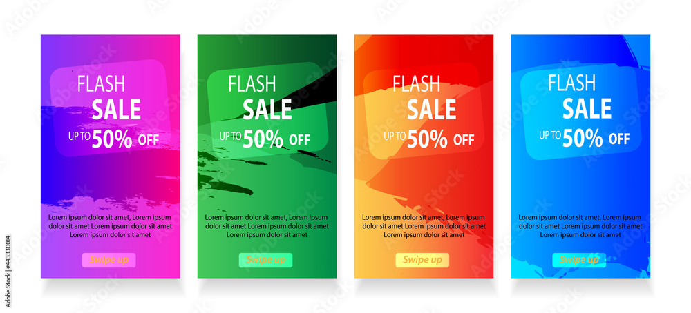 abstract mobile for flash sale banners. Sale banner template design, Flash sale special offer set - vector abstract mobile for flash sale banners. Sale banner template design, Flash sale special offer set - vector