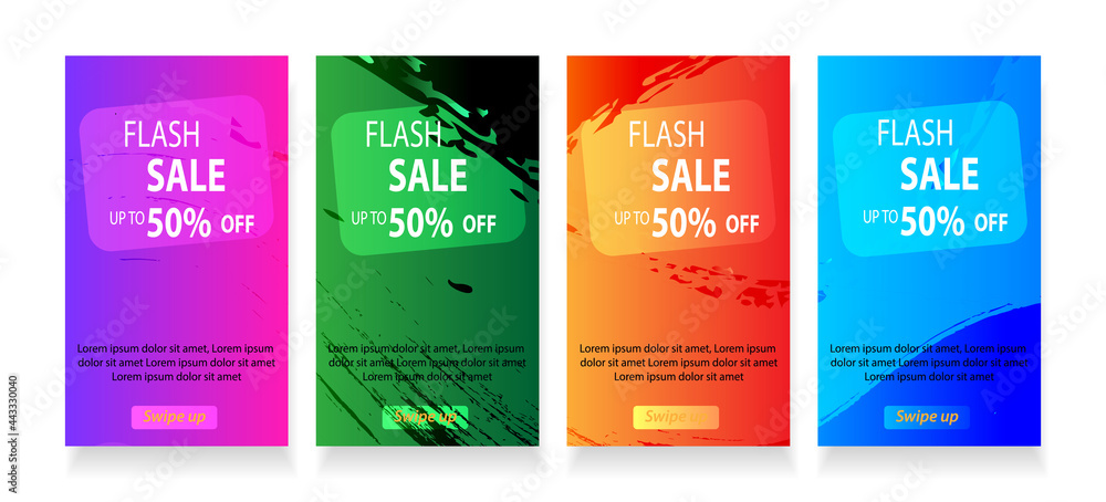 abstract mobile for flash sale banners. Sale banner template design, Flash sale special offer set - vector abstract mobile for flash sale banners. Sale banner template design, Flash sale special offer set - vector