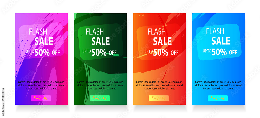abstract mobile for flash sale banners. Sale banner template design, Flash sale special offer set - vector abstract mobile for flash sale banners. Sale banner template design, Flash sale special offer set - vector