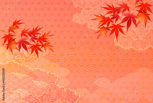 紅葉 もみじ 秋 背景 Stock Vector Adobe Stock
