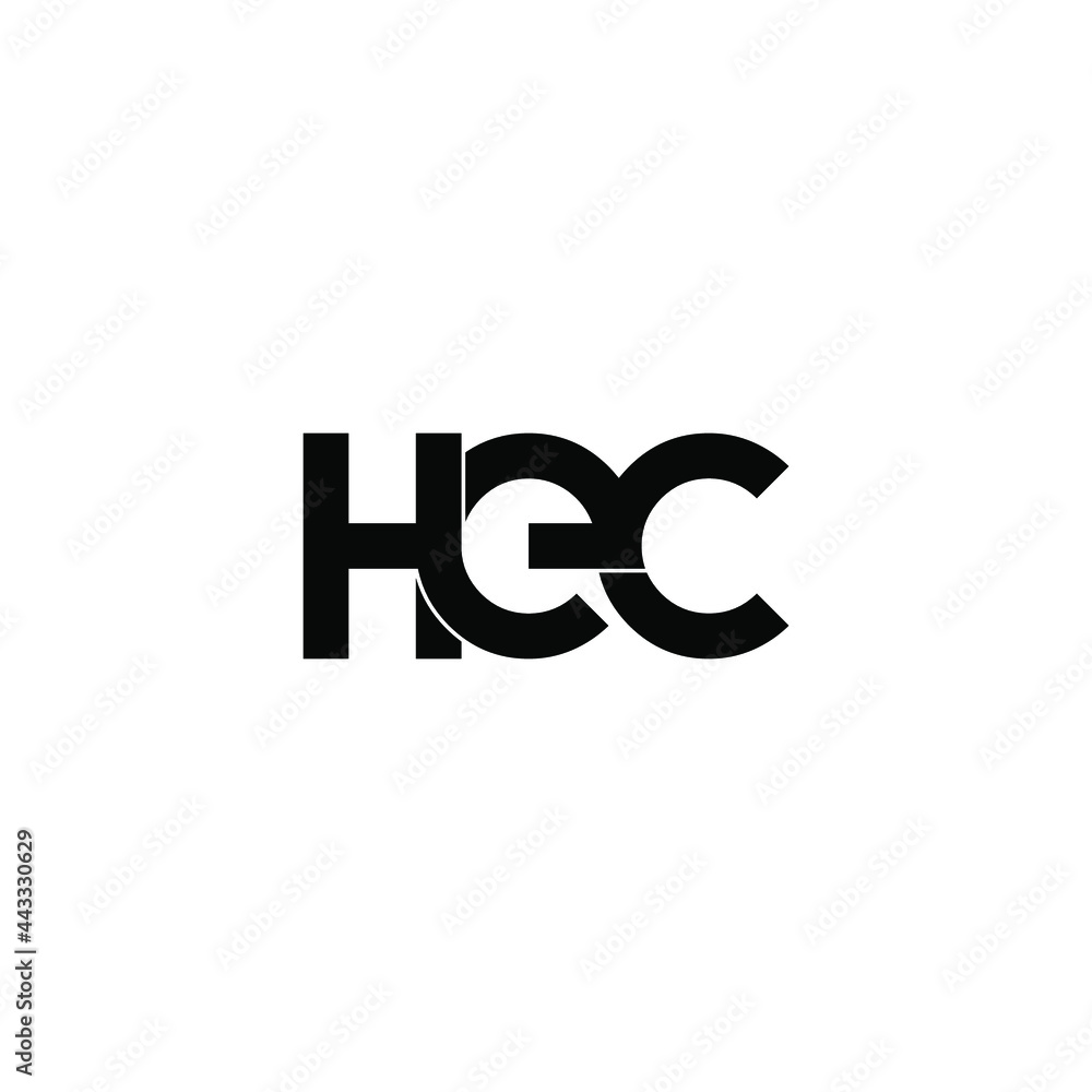 hec letter original monogram logo design hec letter original monogram logo design