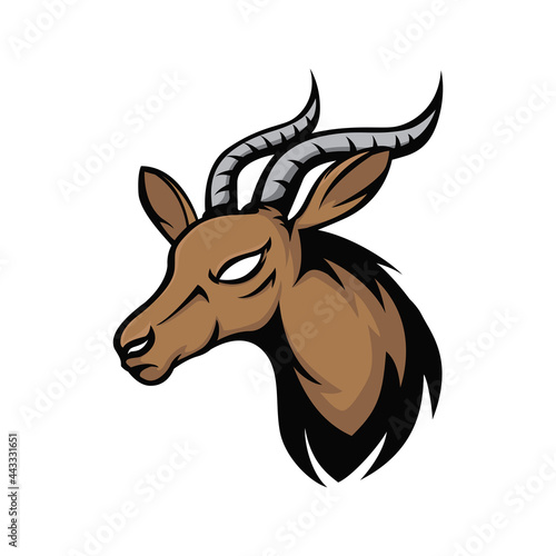 Antelope head vector design