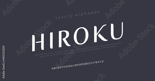 Future luxury alphabet font. Typography urban style fonts for fashion, retail, feminine, beauty care, jewelry logo design