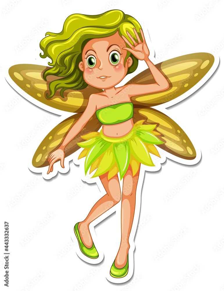 Beautiful fairy cartoon character sticker Beautiful fairy cartoon character sticker