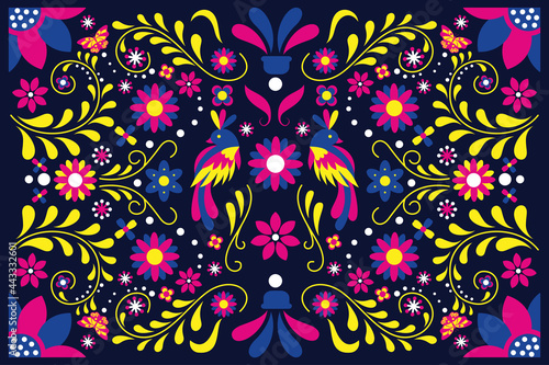 Flat design colorful mexican  background