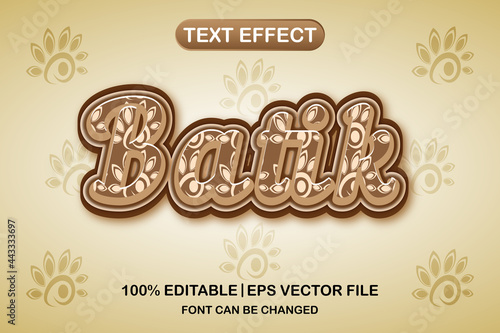 batik 3d editable text effect