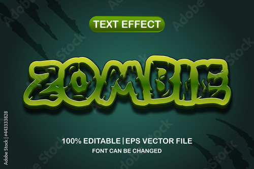 zombie 3d editable text effect