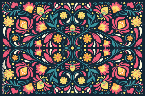 Flat design colorful mexican  background