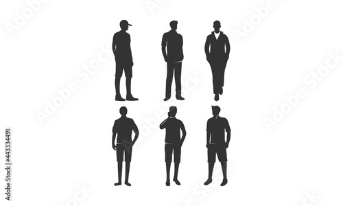 Man set illustration logo icon design vector