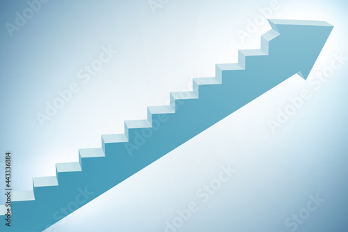 Career ladder business concept with steps