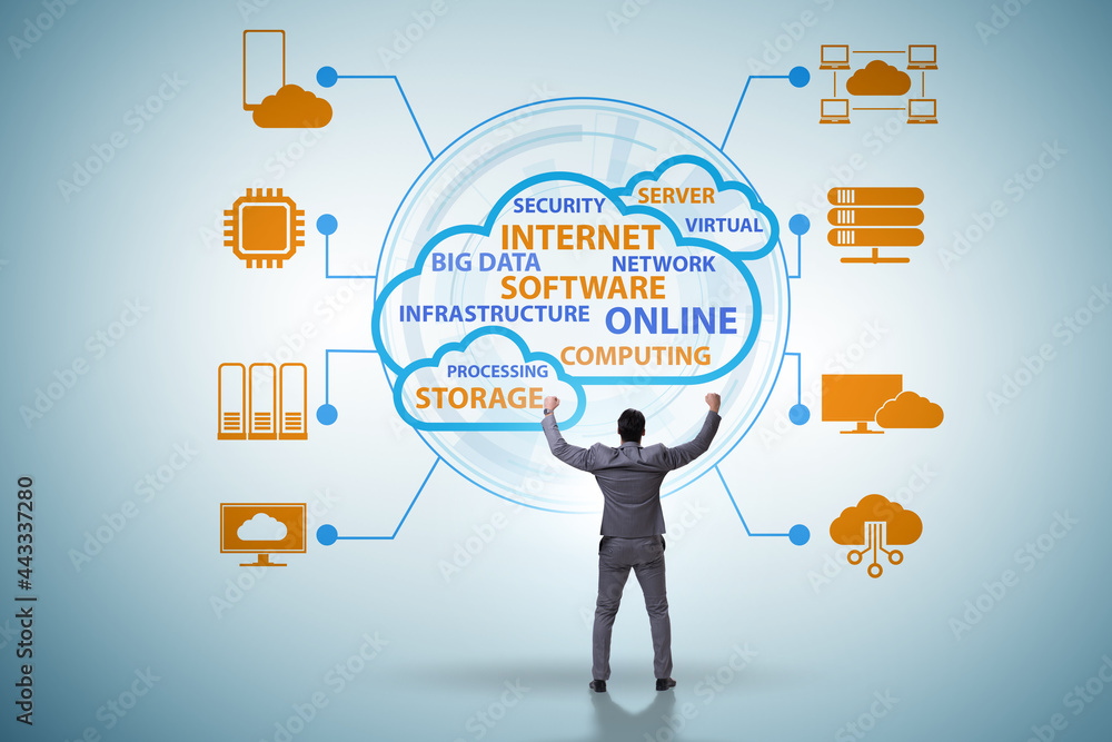 Cloud computing in technology concept Cloud computing in technology concept