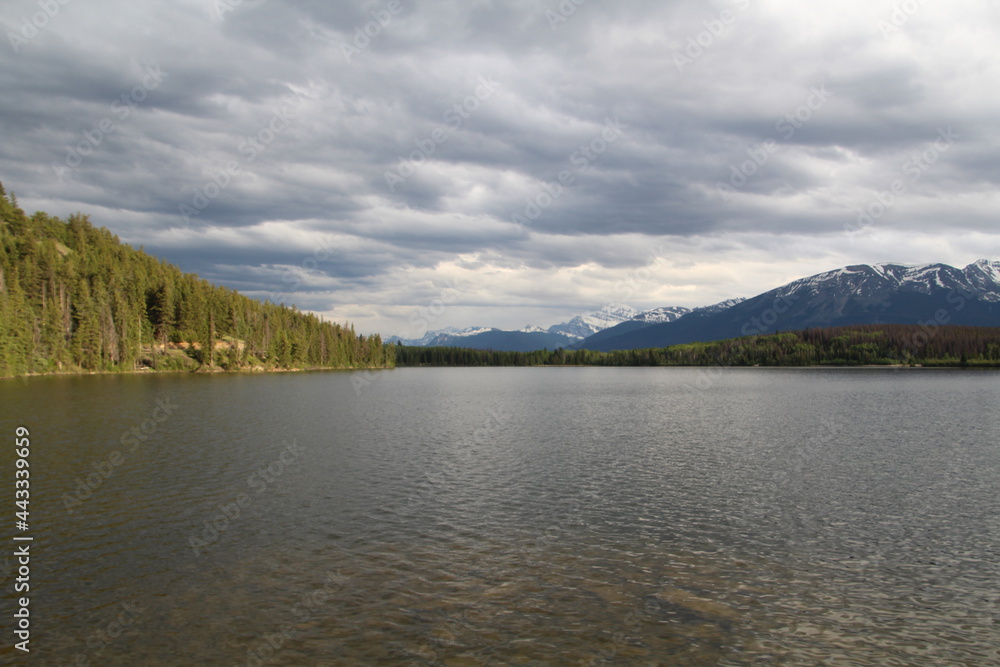 Clouds Over Pyramid Lake, Jasper National Park, Alberta