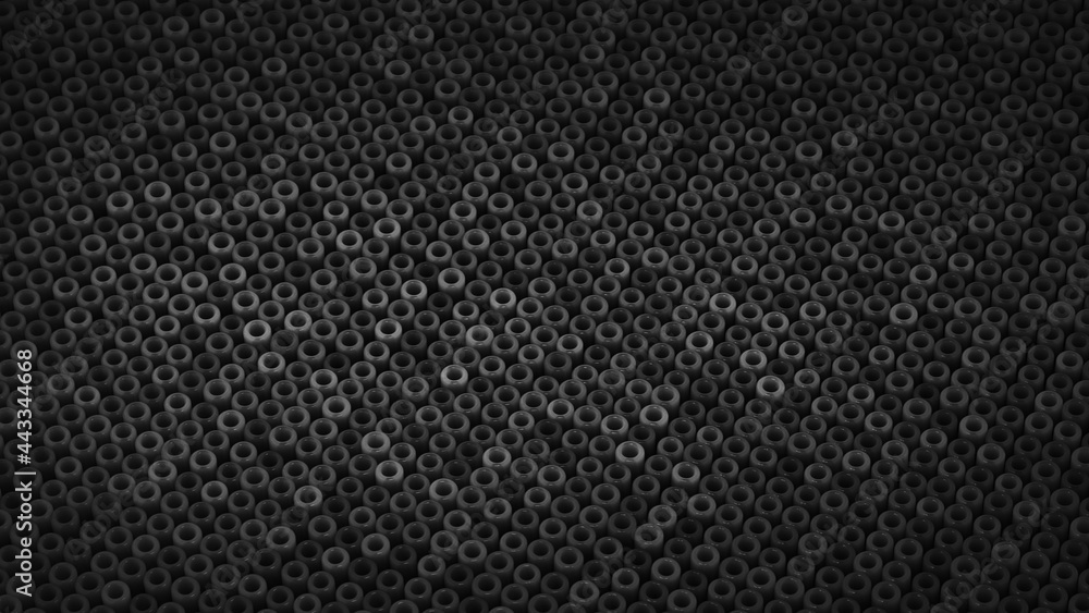 Grid of black tubes abstract 3D render Grid of black tubes abstract 3D render