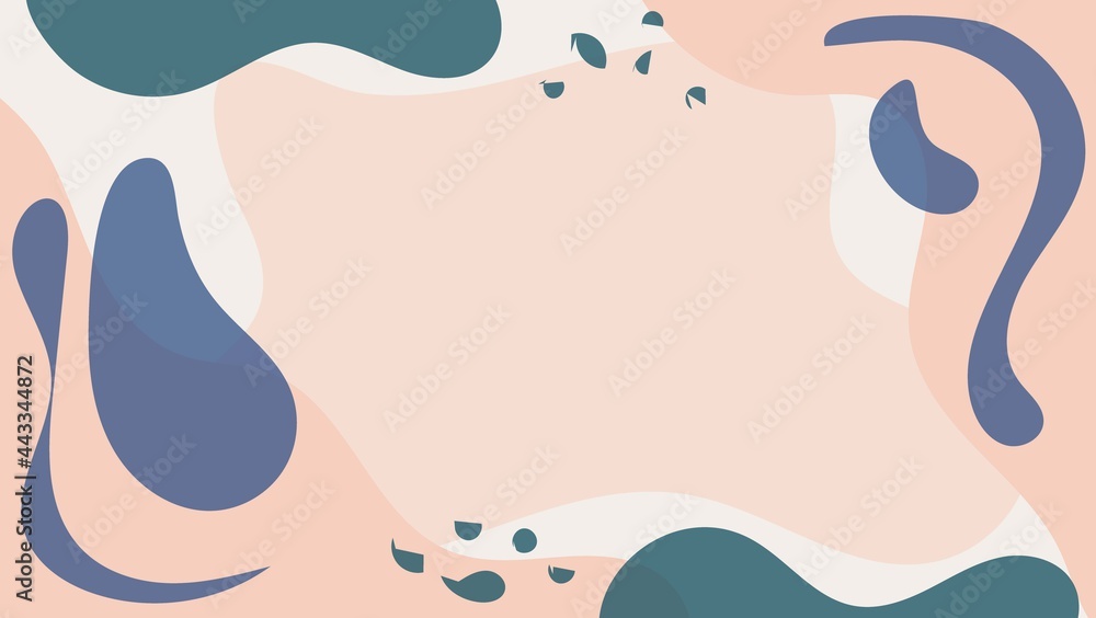 Abstract Flat Hand Drawn Design In Pastel Color Background. Good For Banner, Wallpaper Or Presentation.