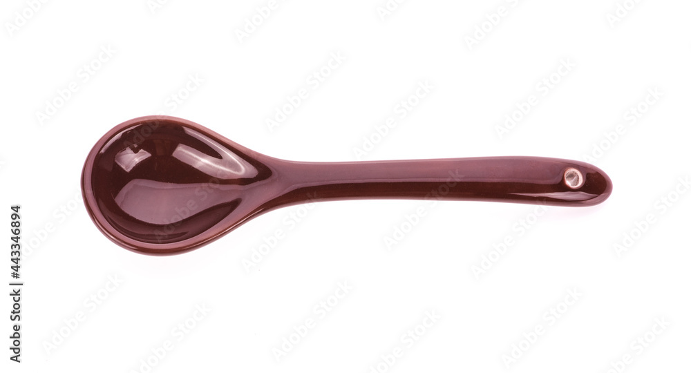 ceramic spoon isolated on white background ceramic spoon isolated on white background