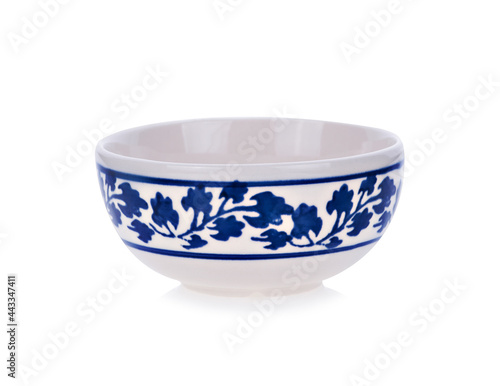 Empty bowl ceramic  isolated on white background