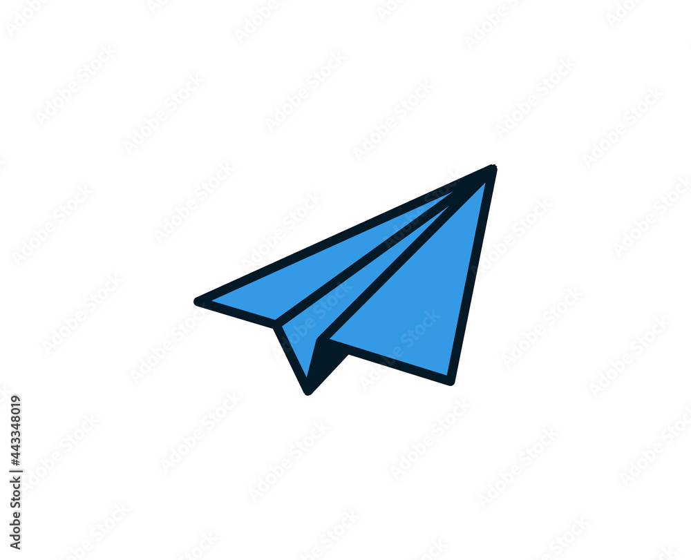 Paper airplane line icon. Vector symbol in trendy flat style on white background. Commerce sing for design. Paper airplane line icon. Vector symbol in trendy flat style on white background. Commerce sing for design.