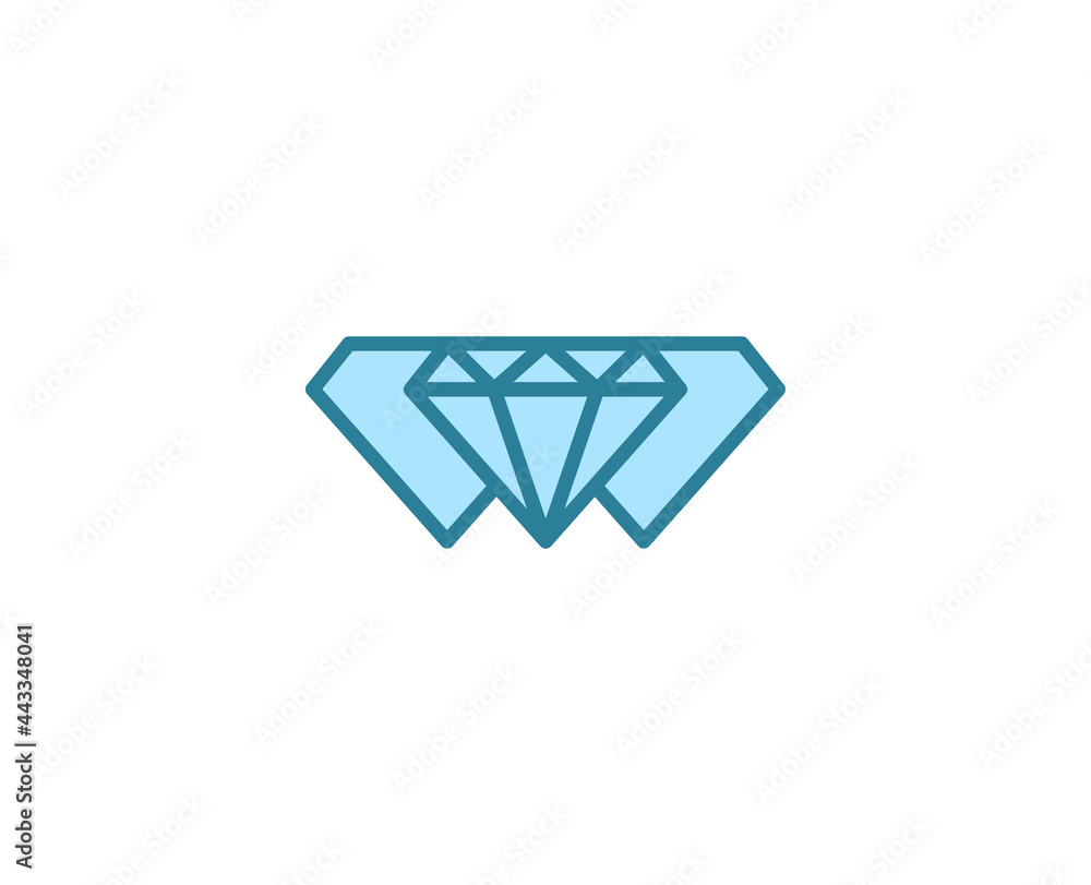 Diamond line icon Diamond line icon