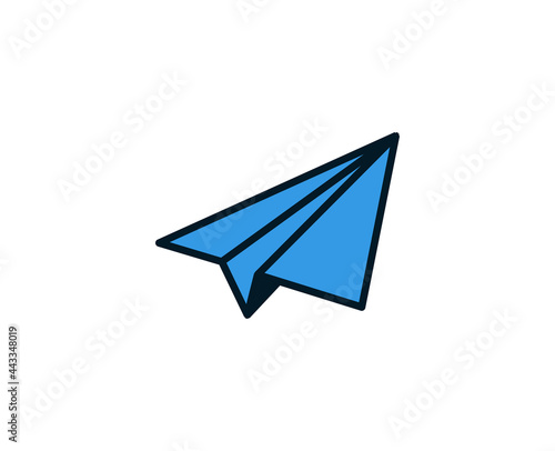 Paper airplane line icon. Vector symbol in trendy flat style on white background. Commerce sing for design. Free Download Paper airplane line icon. Vector symbol in trendy flat style on white background. Commerce sing for design. - GFXLoad