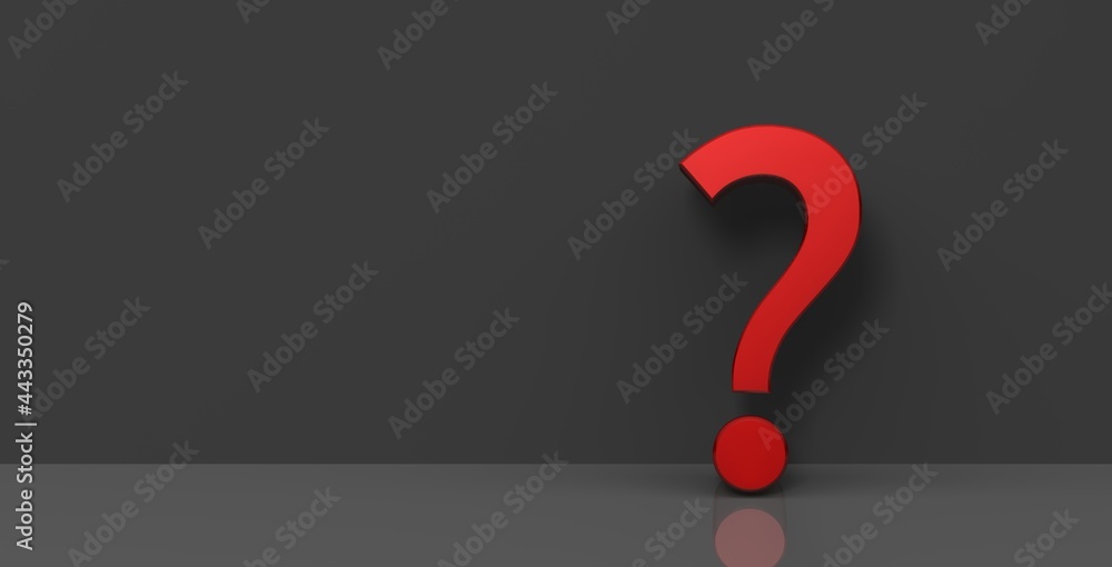 Interrogation point red question mark 3d sign Interrogation point red question mark 3d sign