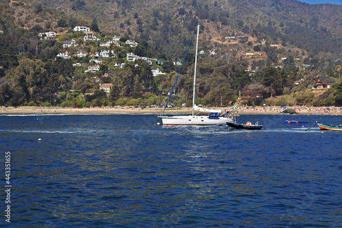 The boat in Zapallar village, Chile