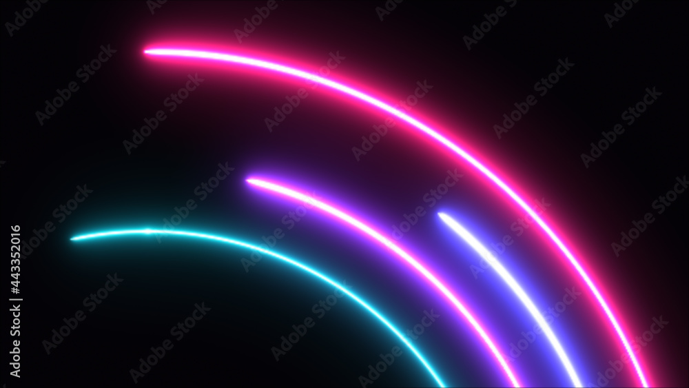 Obraz premium Neon running lasers technology background