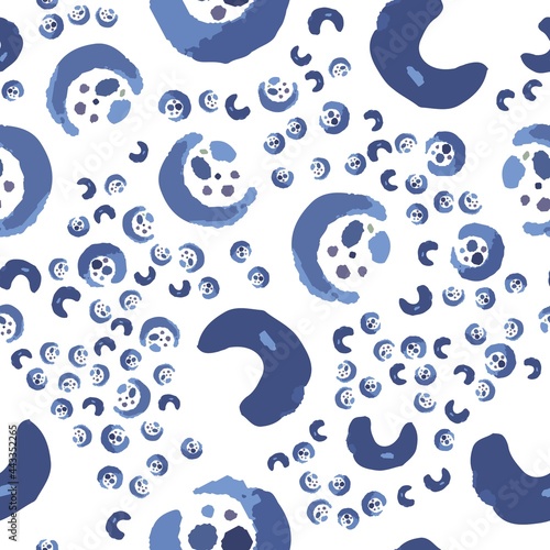 Elegant Seamless pattern is blue and Dark moderate blue color