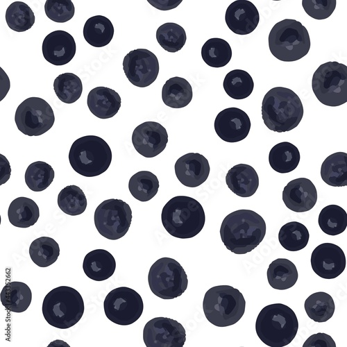 Wondrous Continuous pattern with polka dots is Very dark blue colors