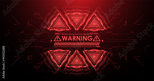 Head up screens for video and games. Abstract tech background. Cyberpunk Sky-fi illustration. Futuristic abstract technology Template. Futuristic VR display. HUD User Interface. High tech frame.