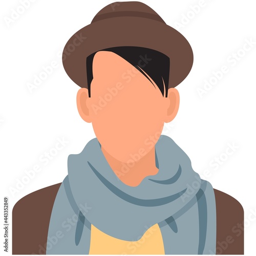 Casual man avatar icon vector isolated on white background