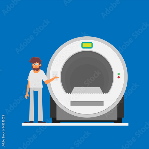 Computed tomography concept flat vector